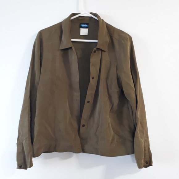 Army Green Button Up Jacket - Picture 1 of 2
